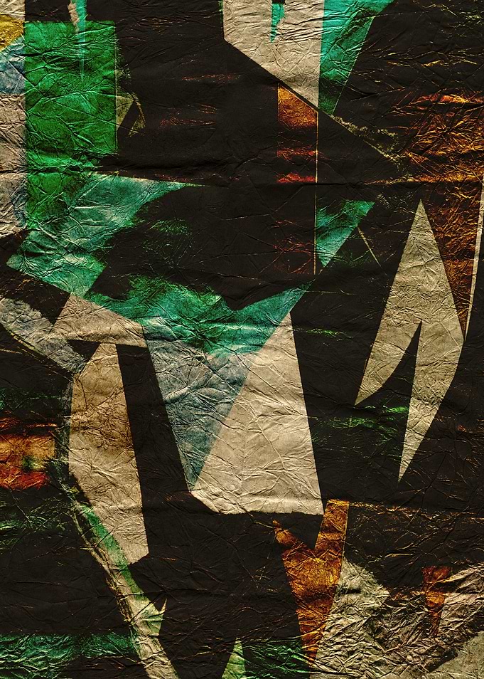 Abstract Geometric Texture with Wrinkled Paper