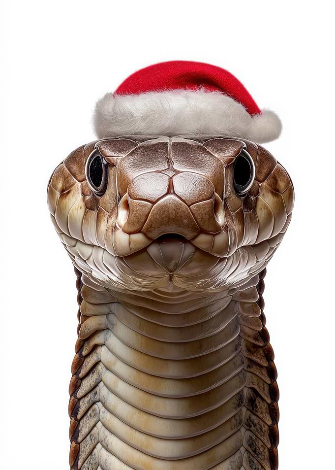 King Cobra with Santa Hat