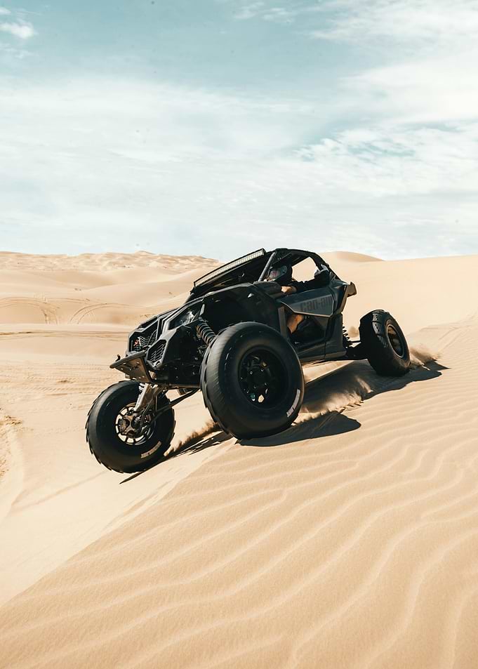 Off-Road Vehicle in Desert Landscape