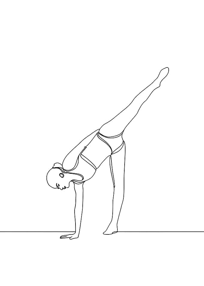 Yoga Woman Minimalist Line Art