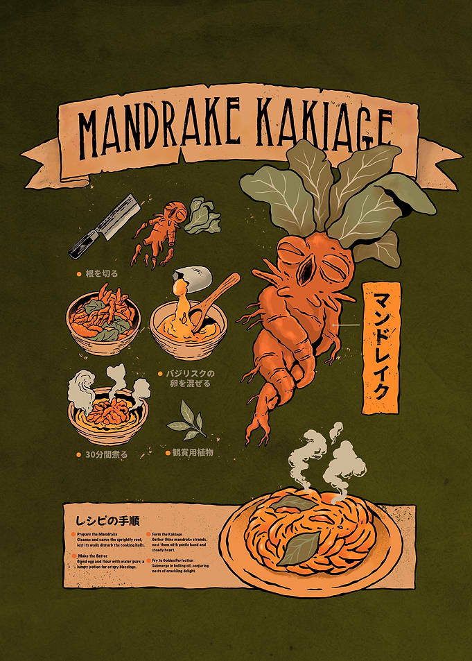 Mandrake Kakiage Recipe