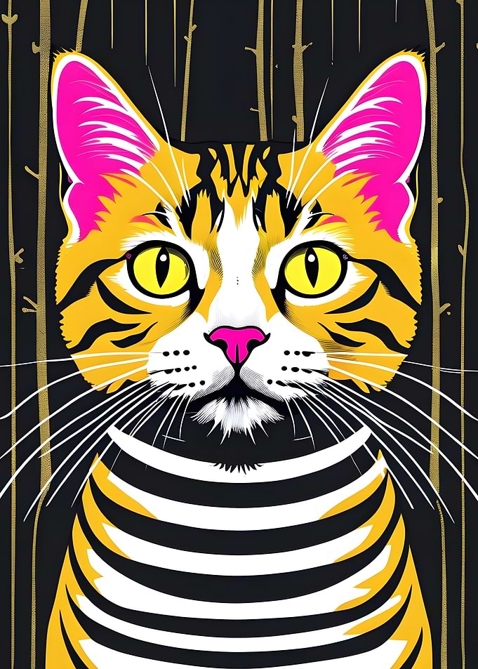 Pop Art Cat Portrait