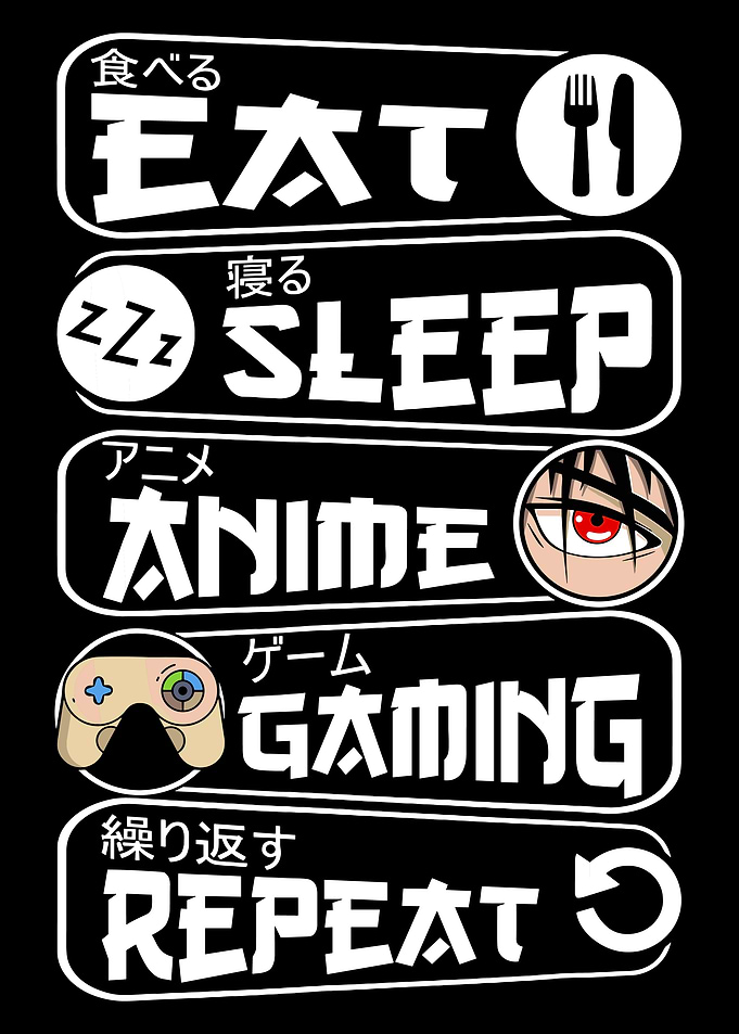 Eat Sleep Anime Gaming Repeat