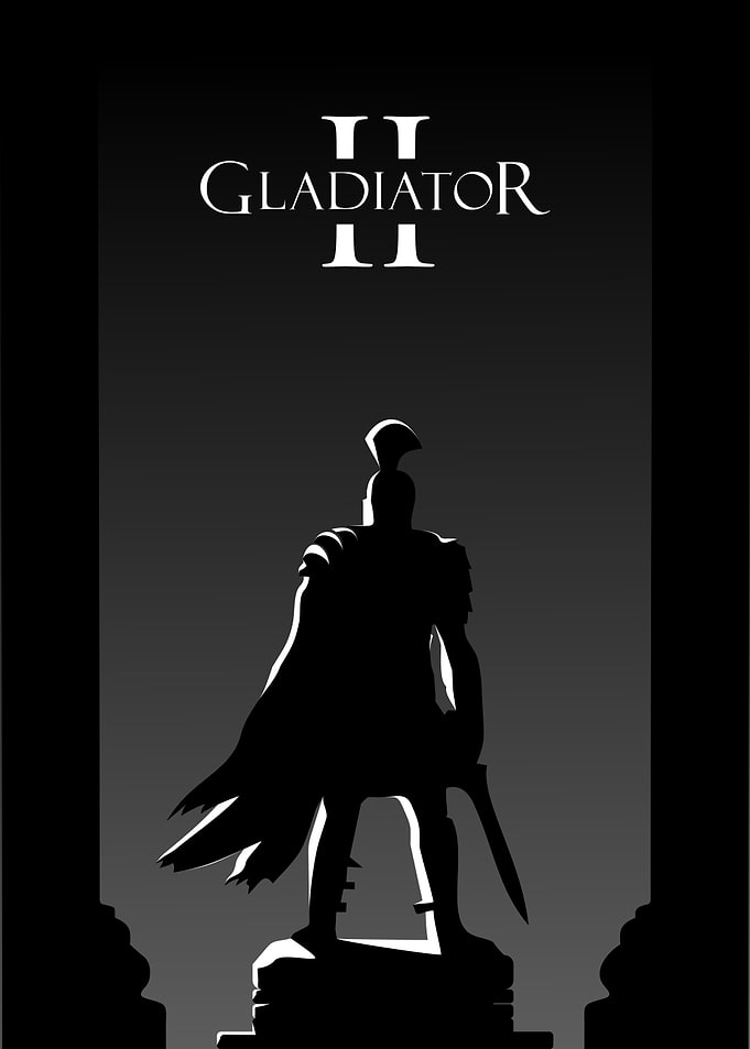 Gladiator II Silhouette Poster