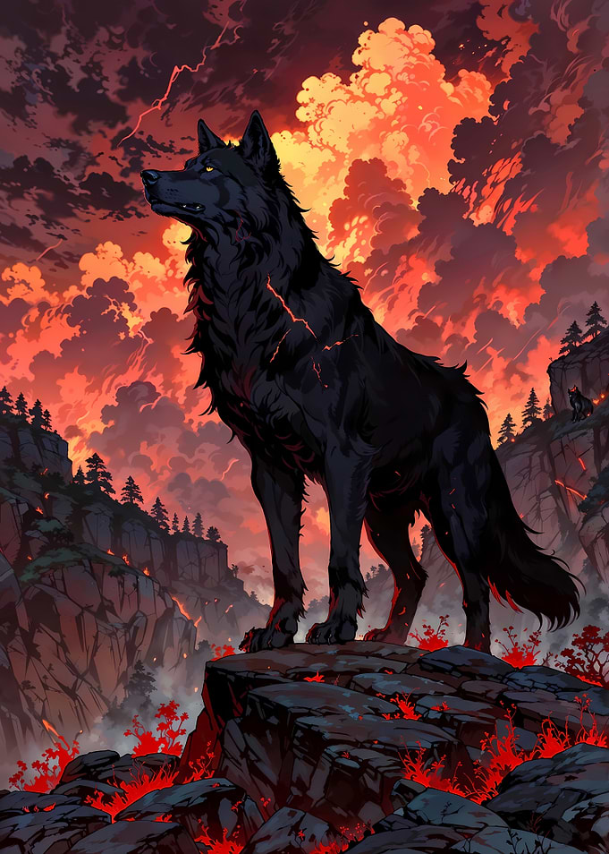 Infernal Wolf at Sunset