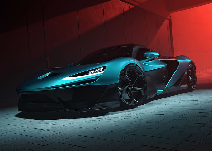 Sleek Teal Sports Car