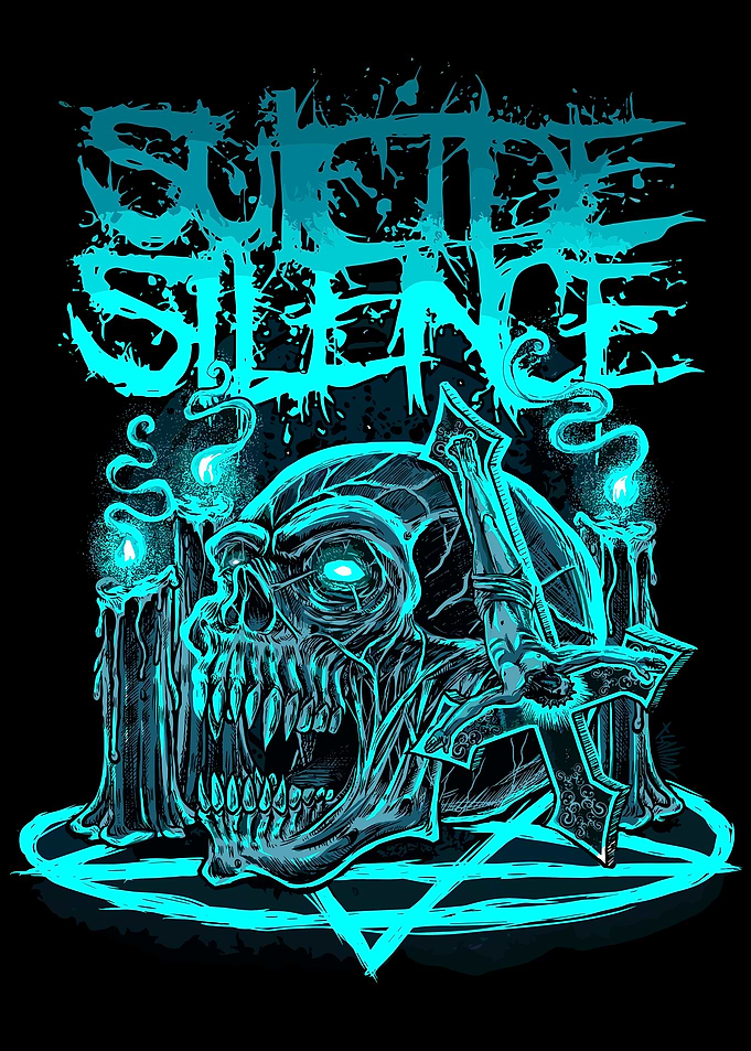 Suicide Silence Skull and Cross