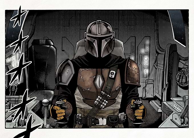Mandalorian Manga - in the cockpit