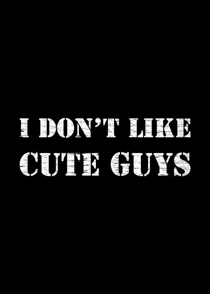 I Don't Like Cute Guys Text