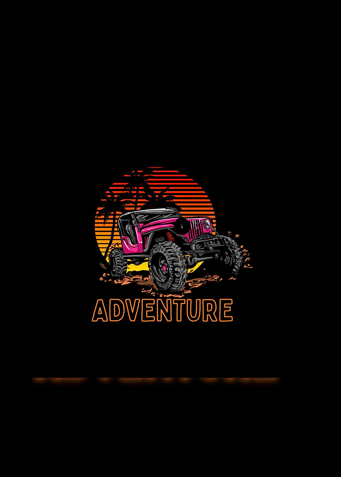 Adventure Jeep with Sunset Backdrop