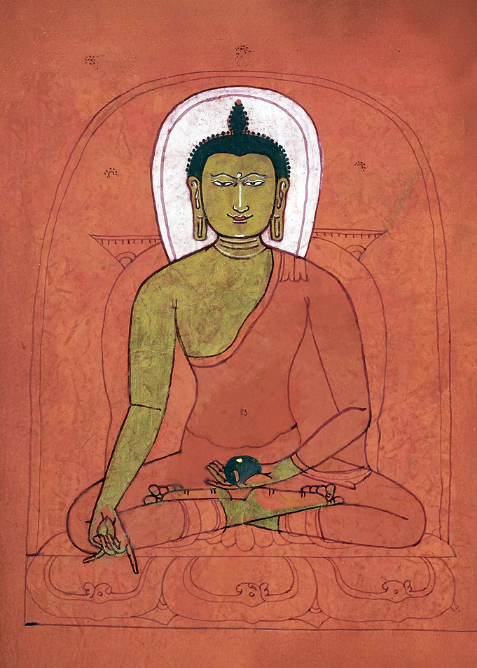 Buddhist ritual instruction card
