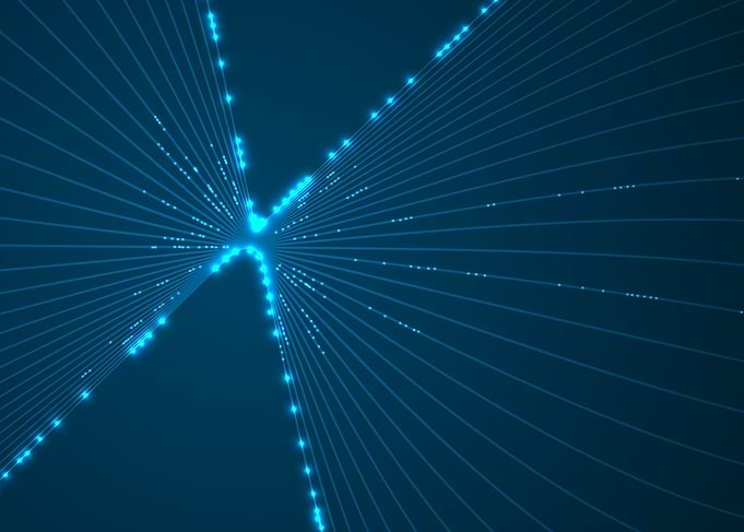 Abstract Blue Light Lines