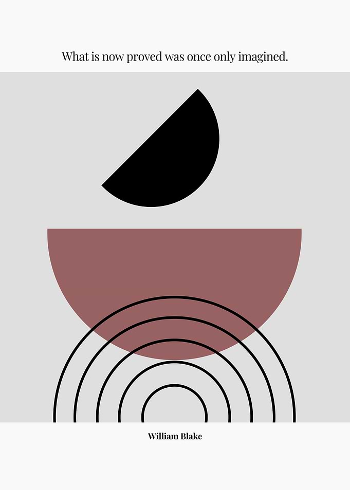 Abstract Shapes with Quote by Blake