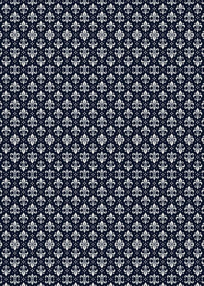 Fleur-de-lis Pattern on Dark Background