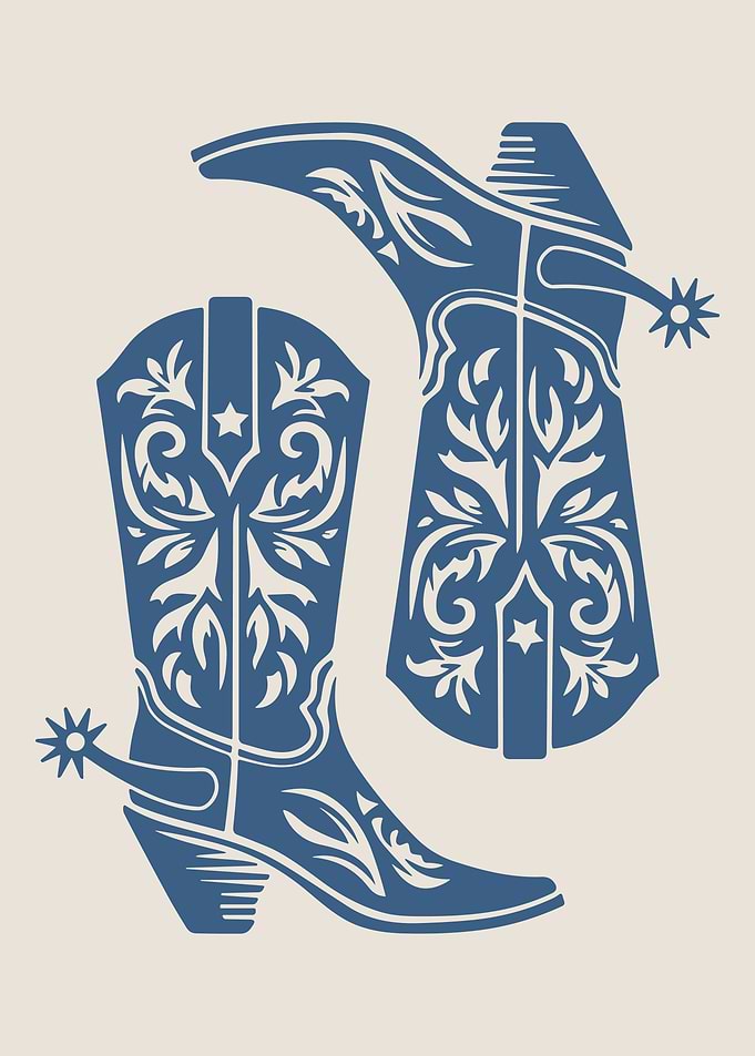 Cowboy Boots Illustration