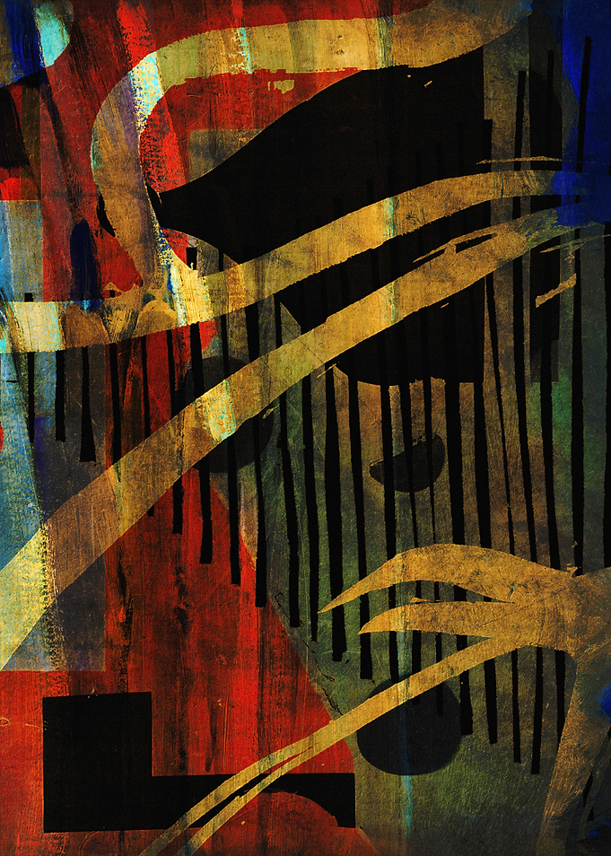 Lofi Geometry Abstract Painting with Geometric Shapes