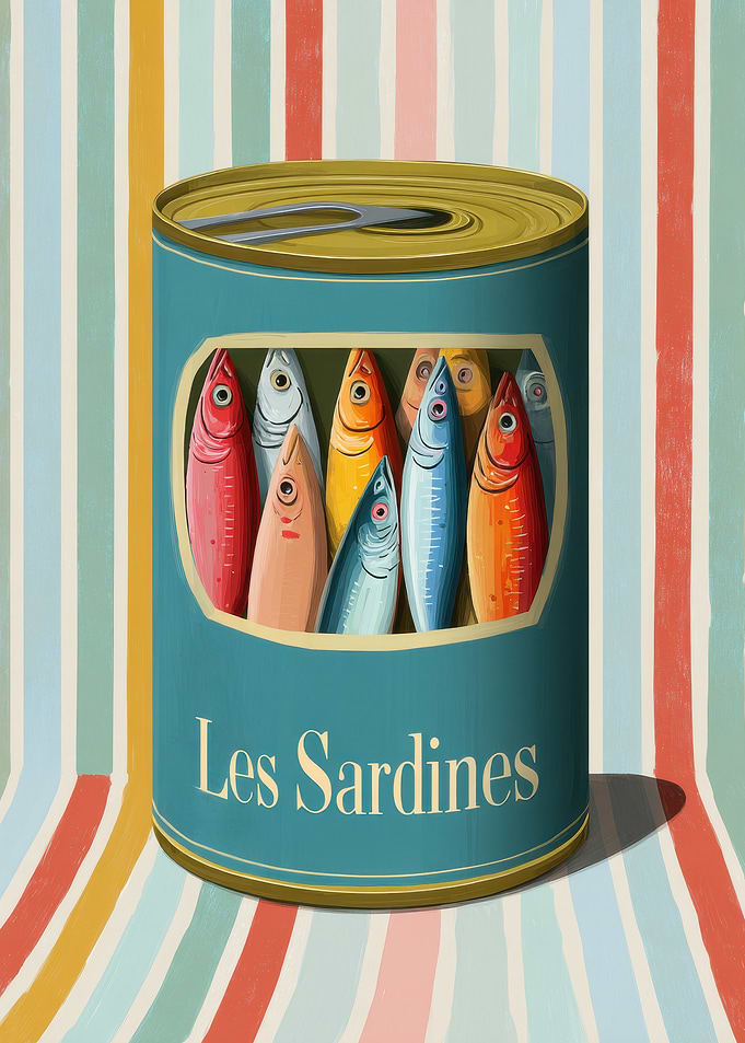 Les Sardines Can Illustration