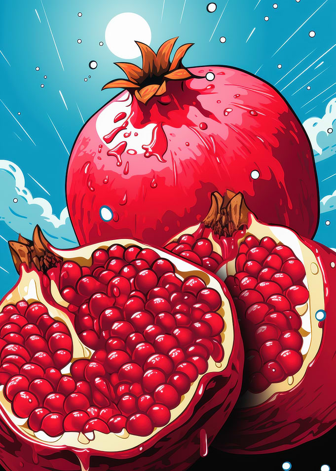 Pomegranate Still Life Digital Art