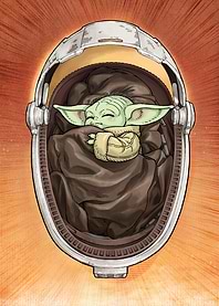 Mandalorian Manga - Grogu in crib