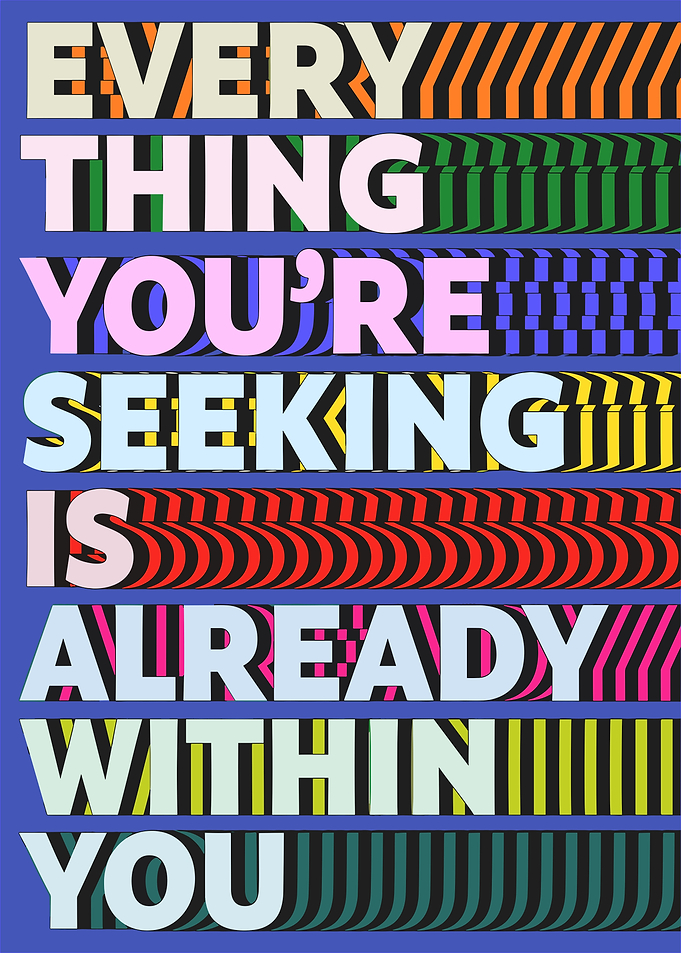 Inspirational Text Art: Everything Within You