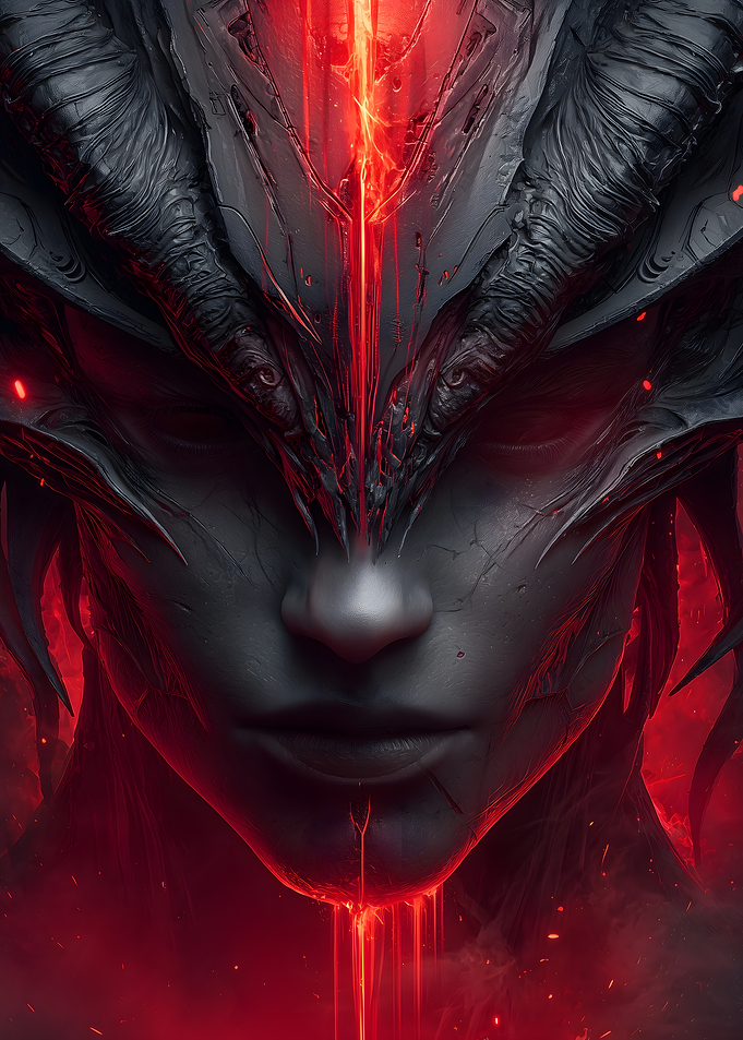 Dark Demon with Red Light