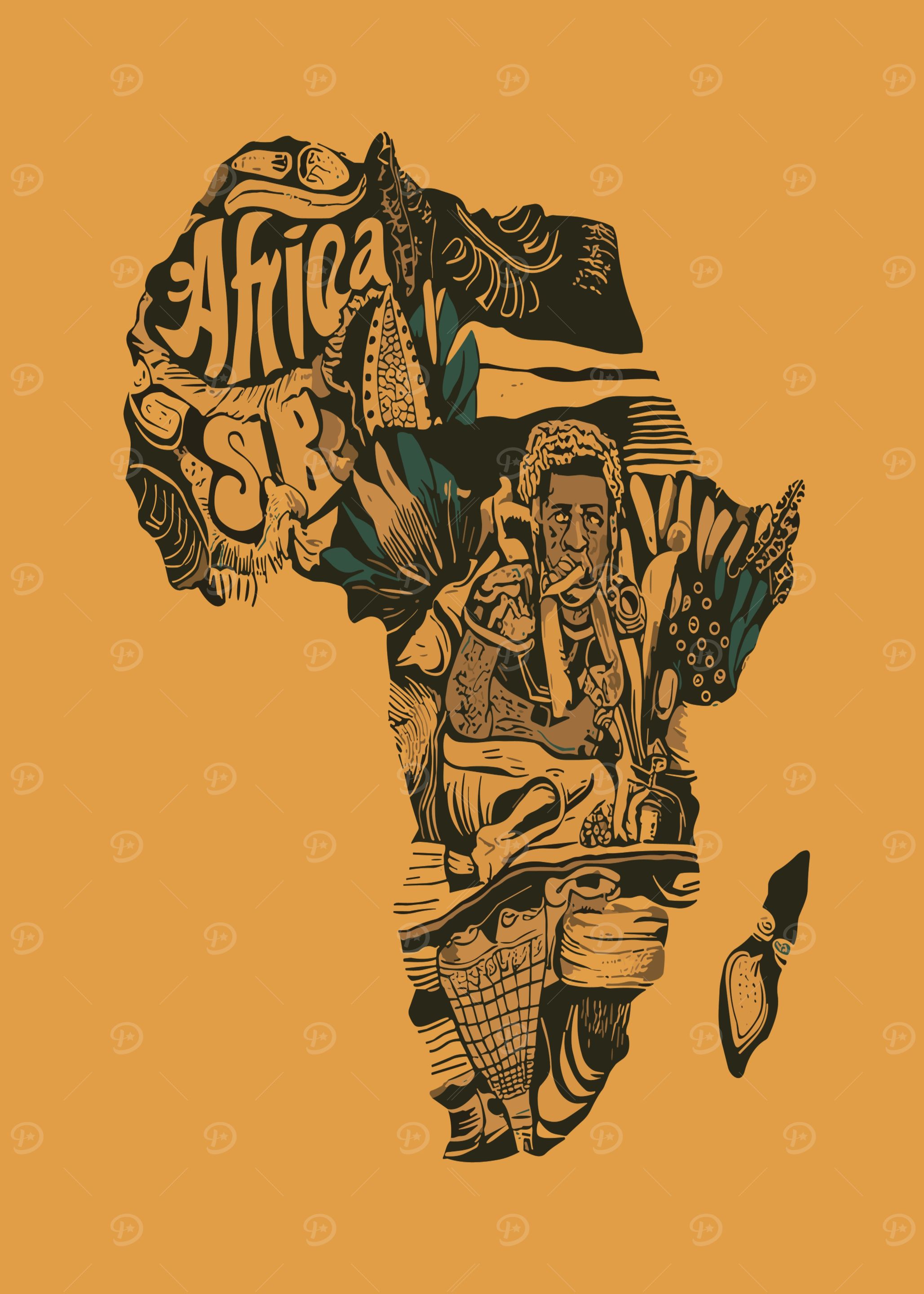 Africa Map Illustration
