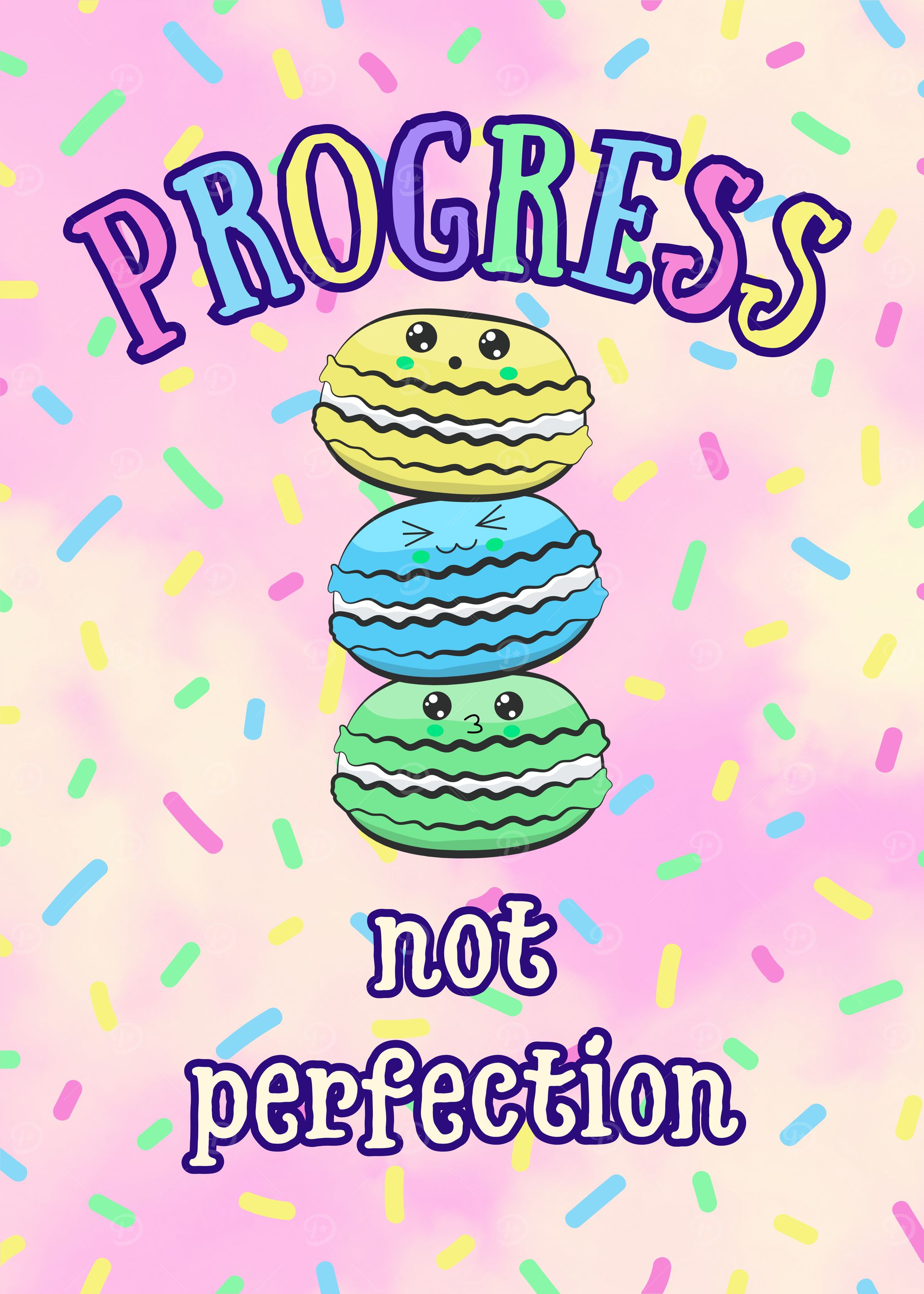 Progress Not Perfection Macarons