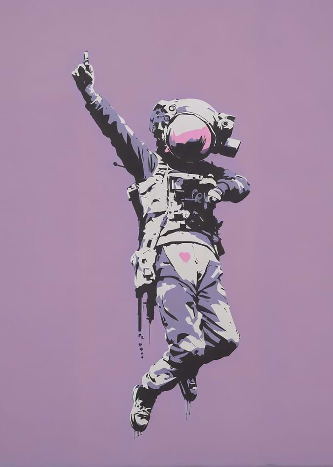 Astronaut Graffiti Art