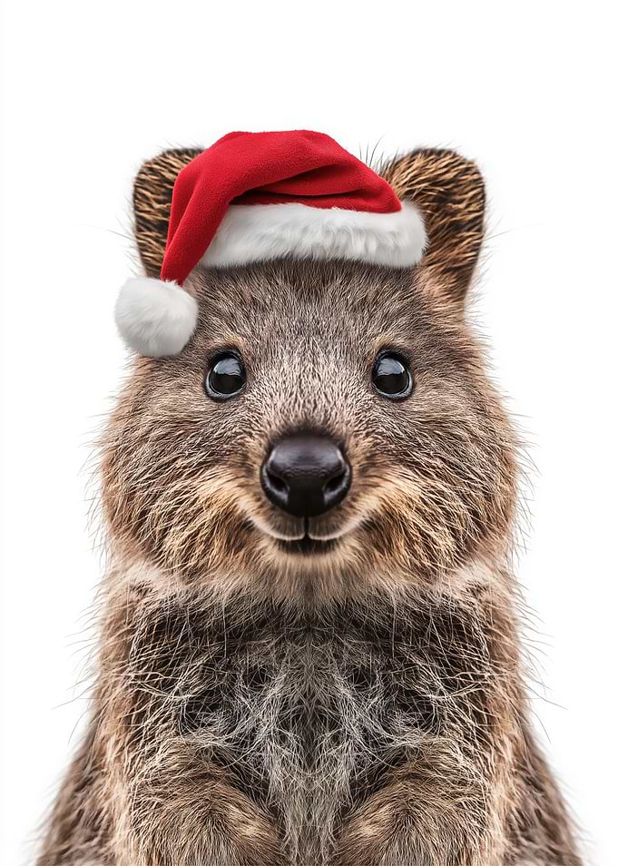 Christmas Quokka Portrait