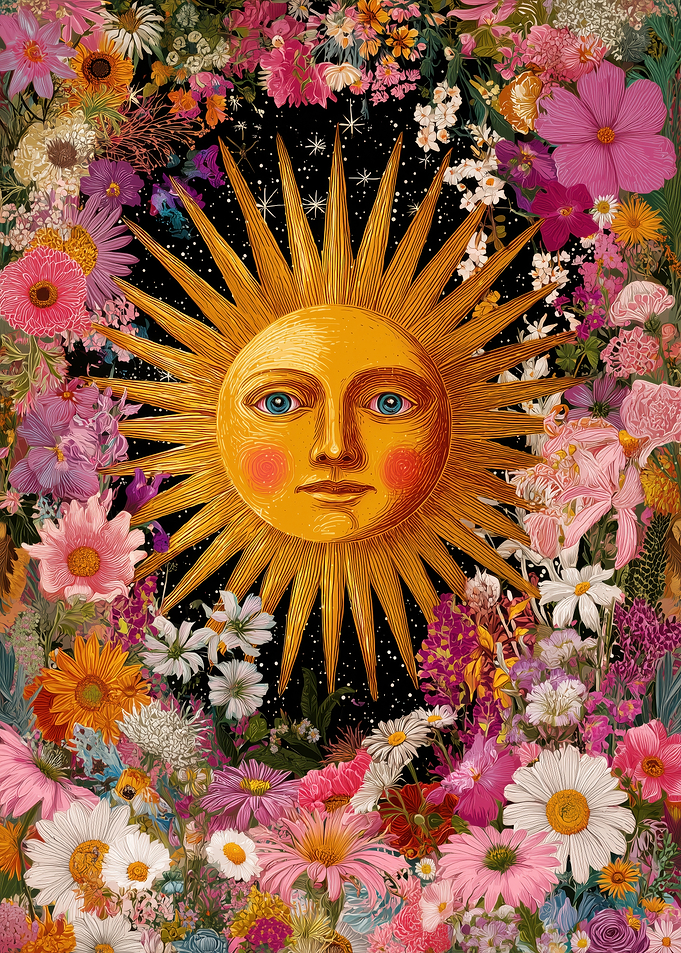 Floral Sun Face