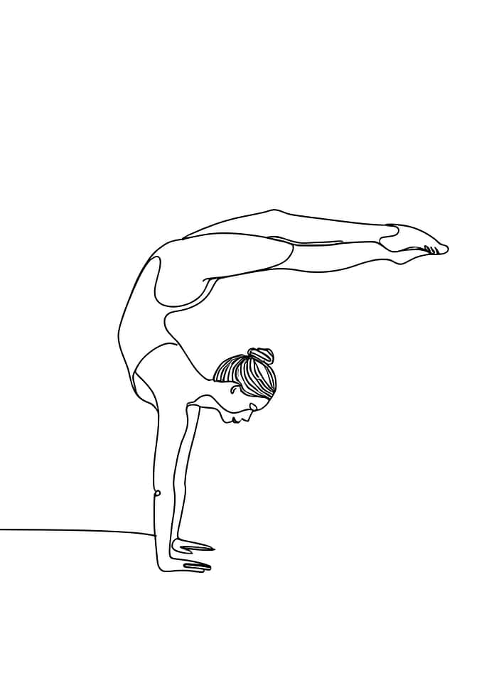 Yoga Pose Minimalist Line Art