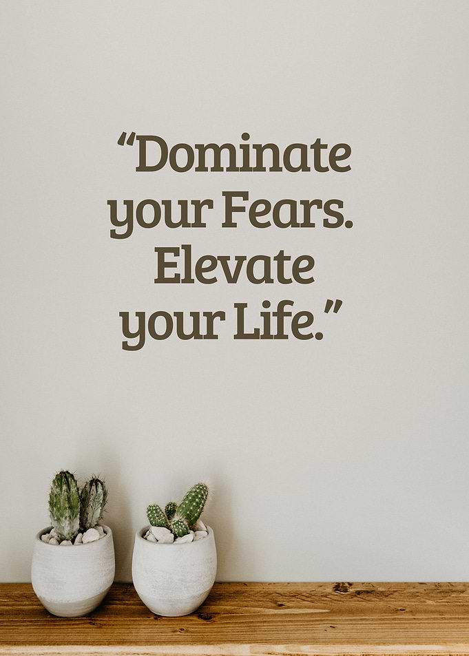 Inspirational Quote with Cacti