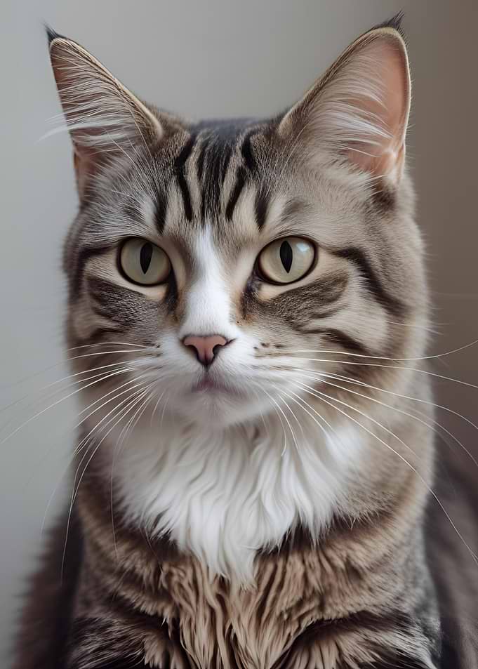 Portrait of a tabby cat