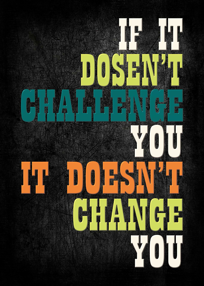 Inspirational Challenge and Change Text Art