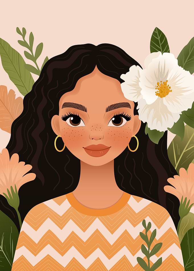 Woman with Flower