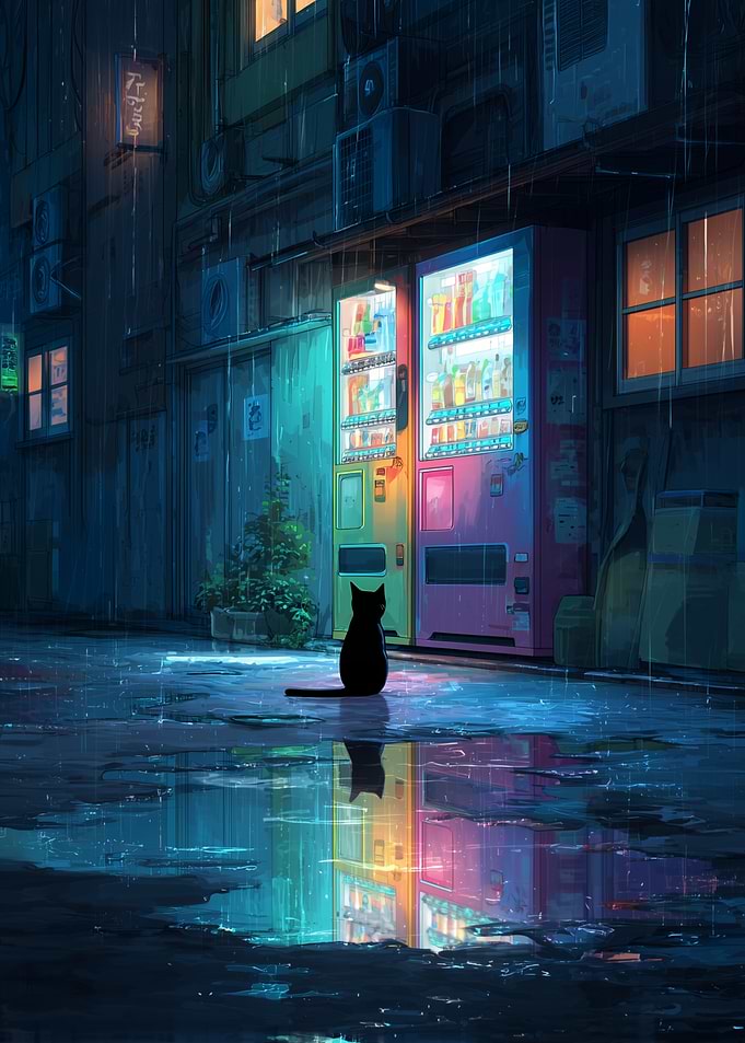 Rainy Alley Cat