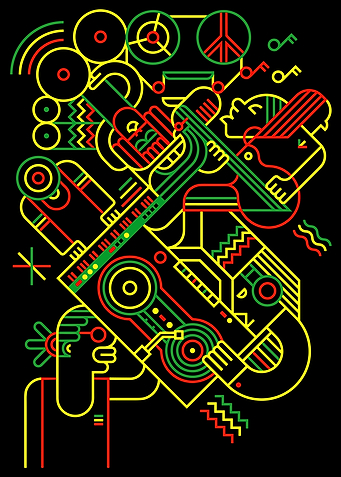 Rasta Music Abstract