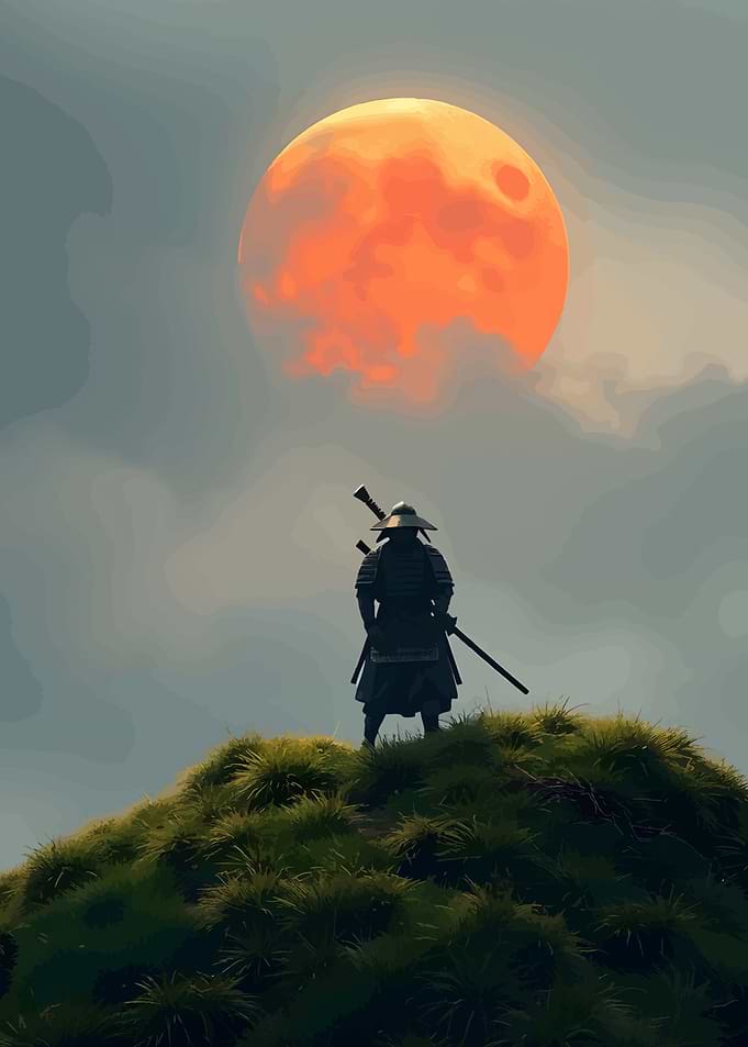 Samurai under the Blood Moon