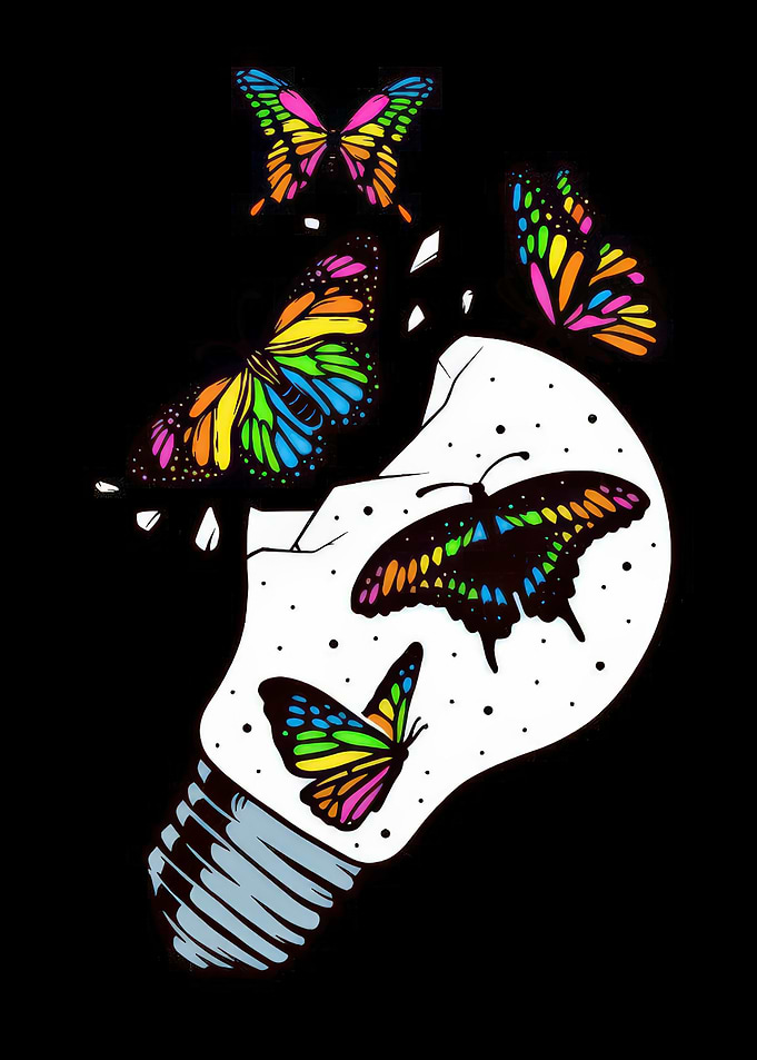 Butterfly Lightbulb Explosion