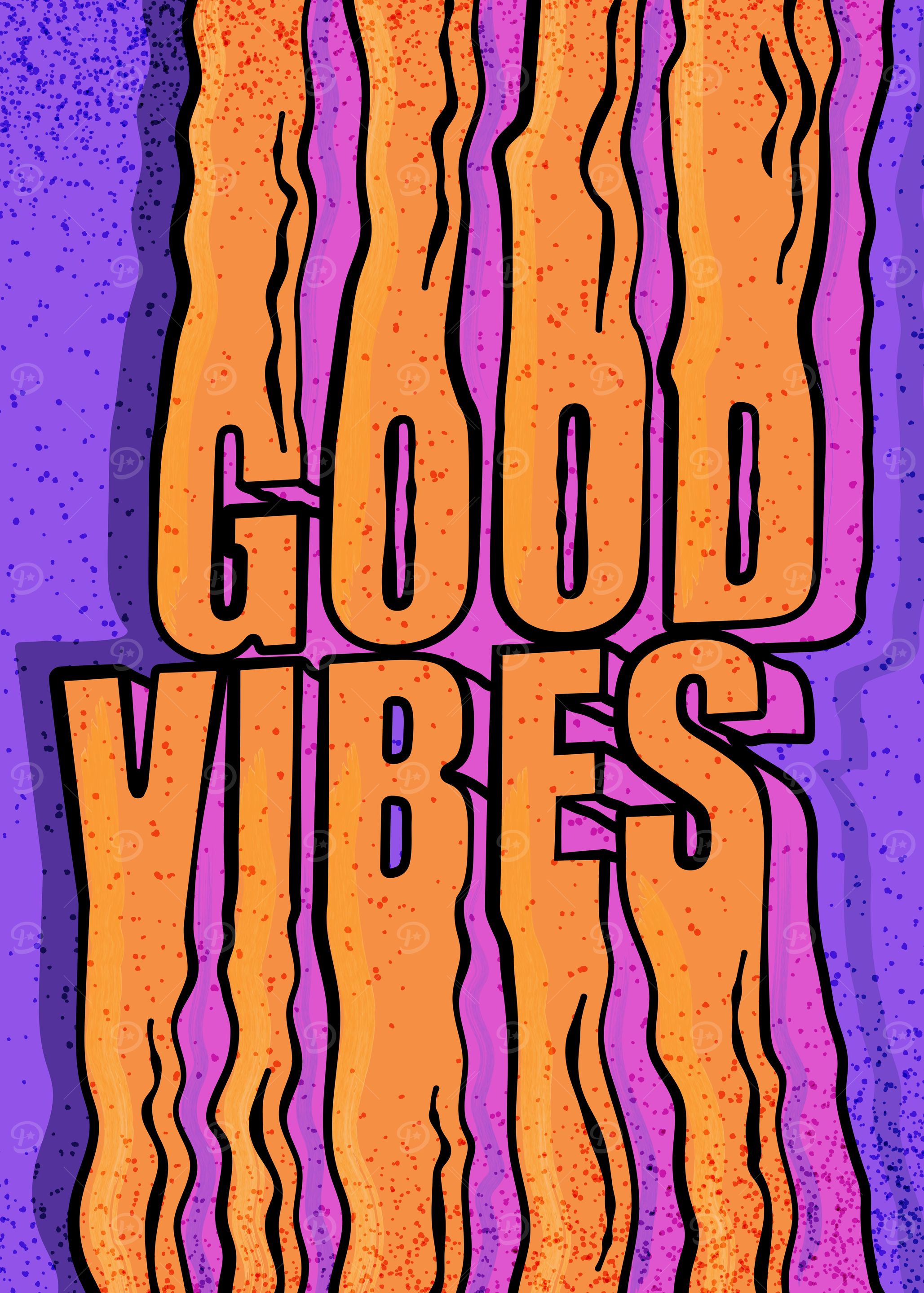 Good Vibes Text Art, retro game room art