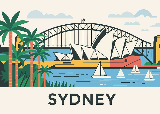 Sydney, Australia Illustration