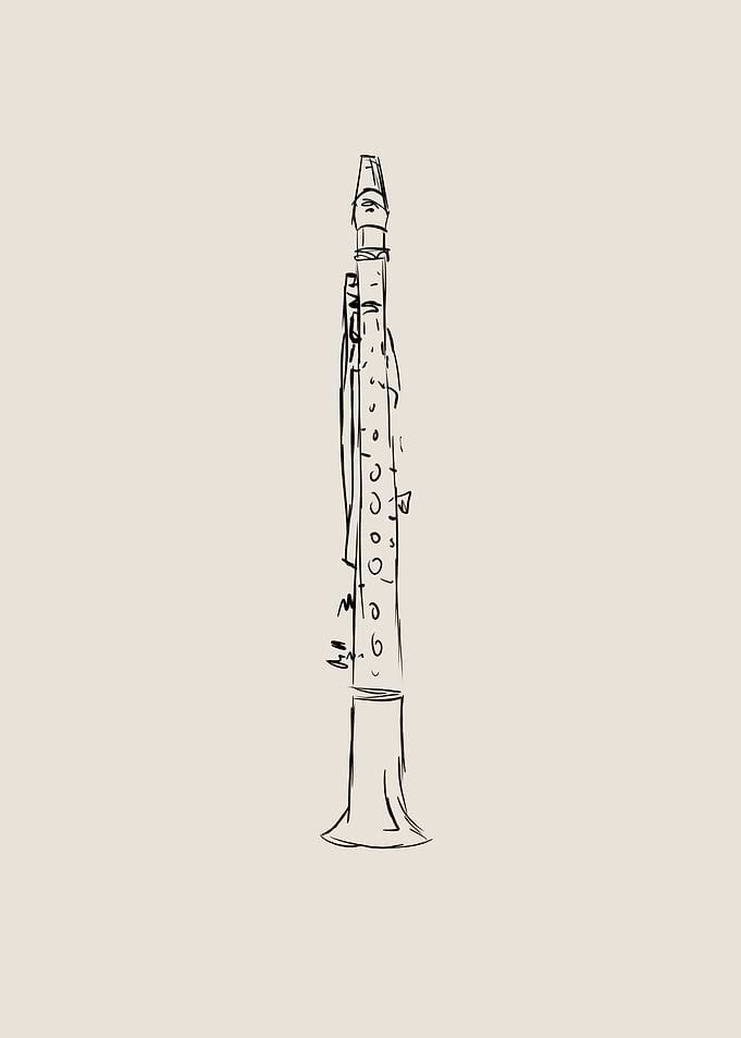 Clarinet Line Art