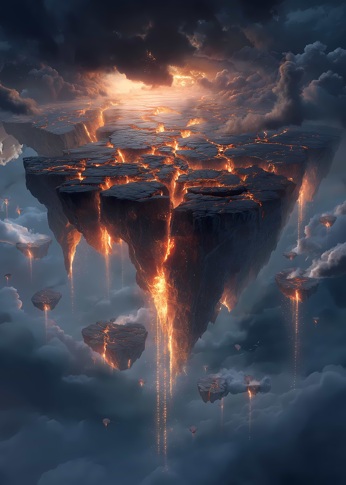 Floating broken Islands in the Sky