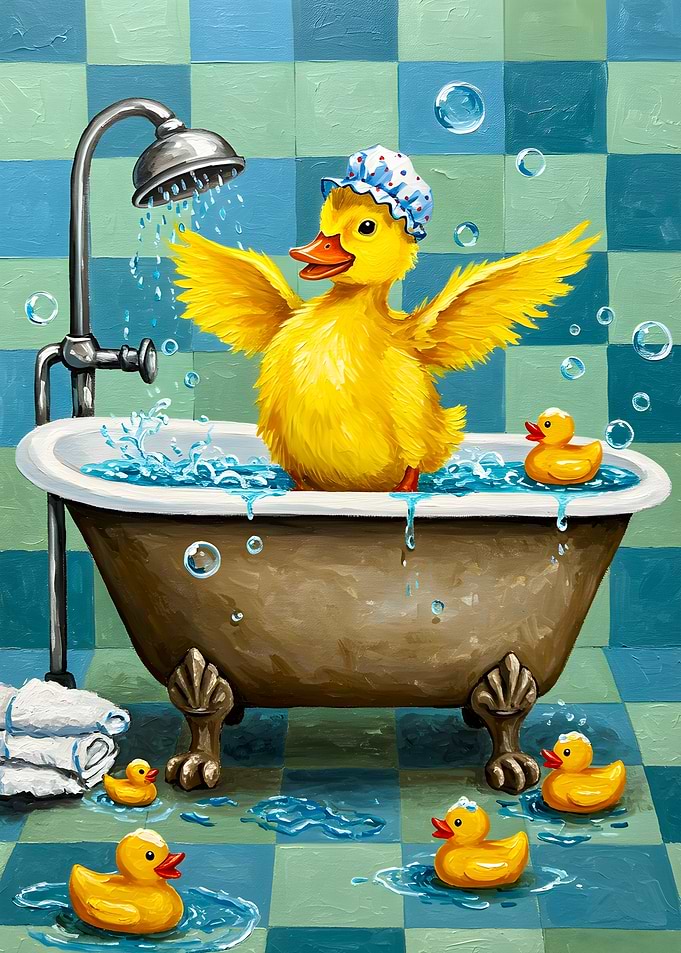 Duckling Bath Time