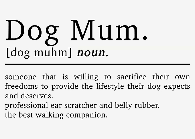 Dog Mum Definition Text Art