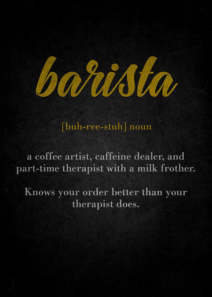 Barista Definition Art Print