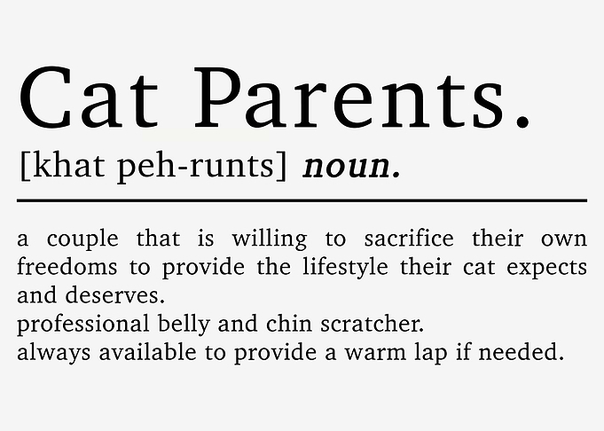 Cat Parents Definition Text Art