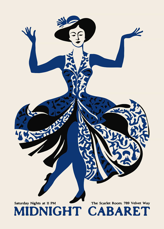 Midnight Cabaret Vintage Poster Art Deco