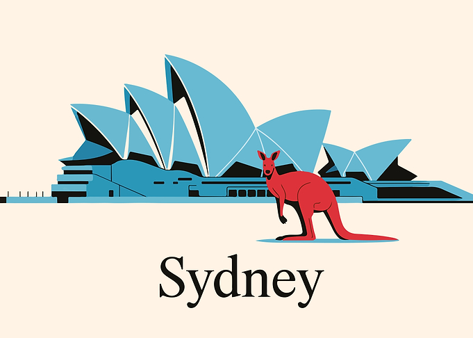 Sydney Opera House and Kangaroo