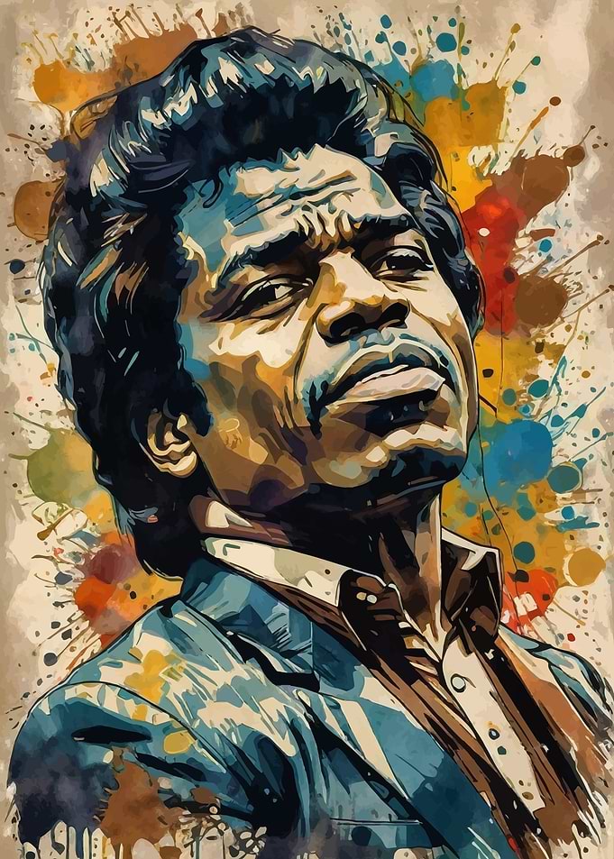 James Brown Watercolor Portrait